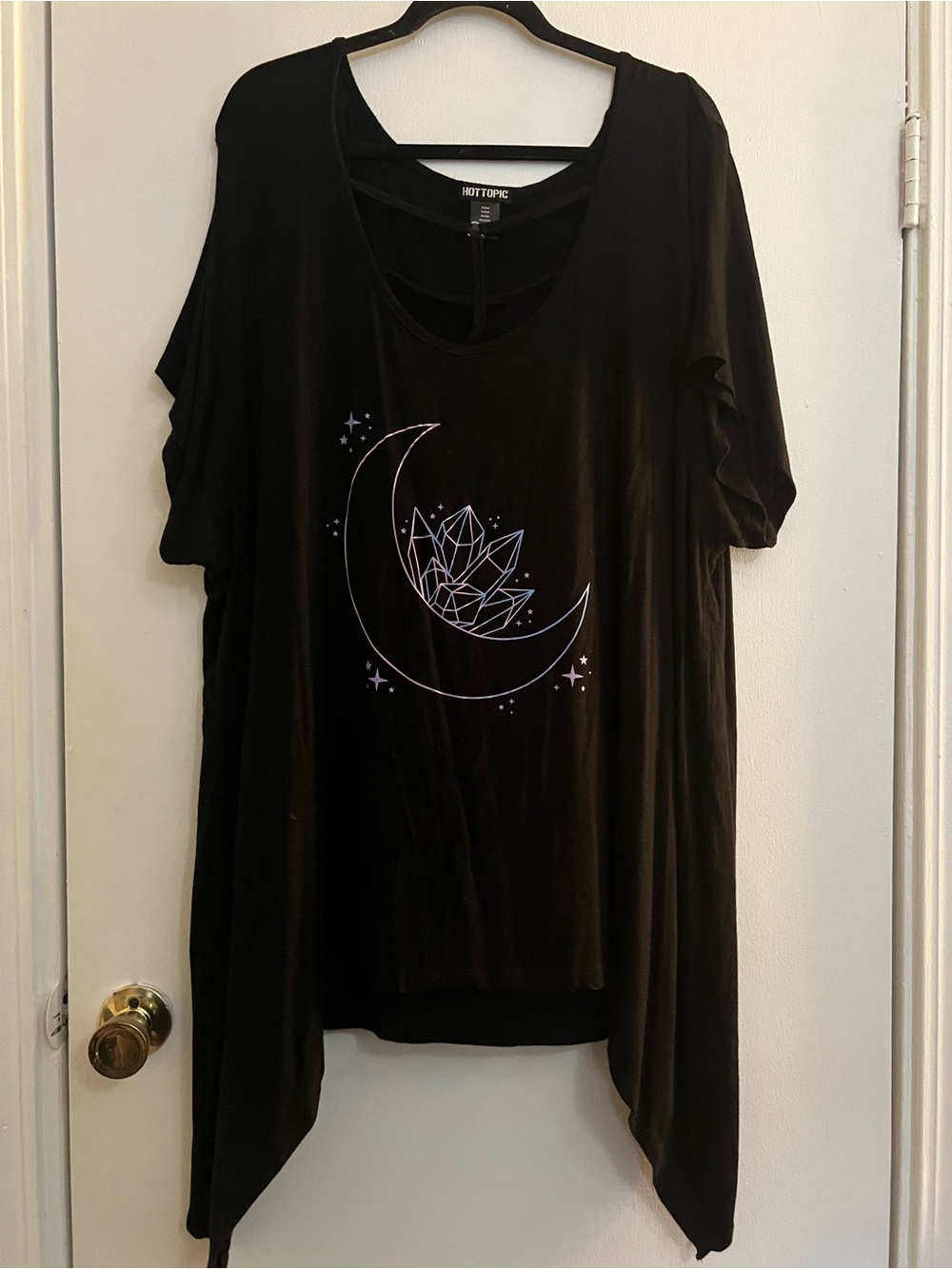 Hot Topic Black Moon & Crystal Graphic Tunic